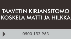 Taavetin Kirjansitomo Matti ja Hilkka Koskela logo